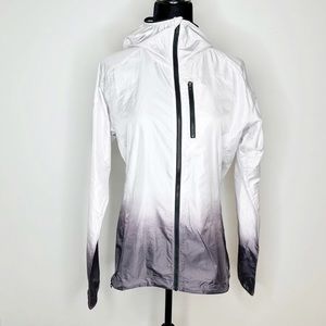 Adidas Terrex Windbreaker Track Jacket Women's Medium Purple White Ombré